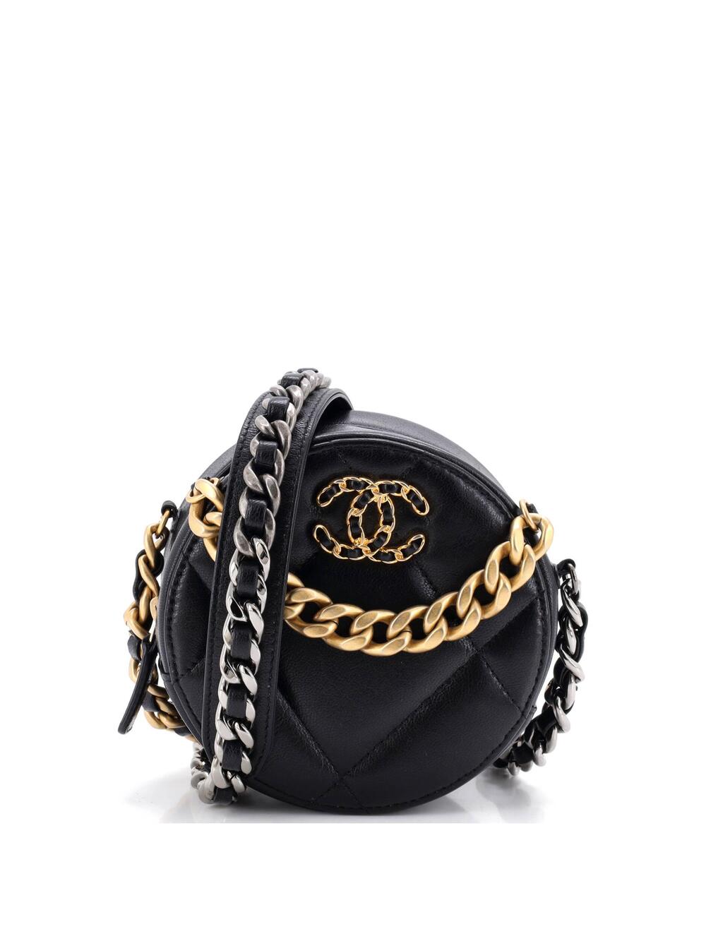 Chanel 19 Round Clutch With Chain #287609C26B